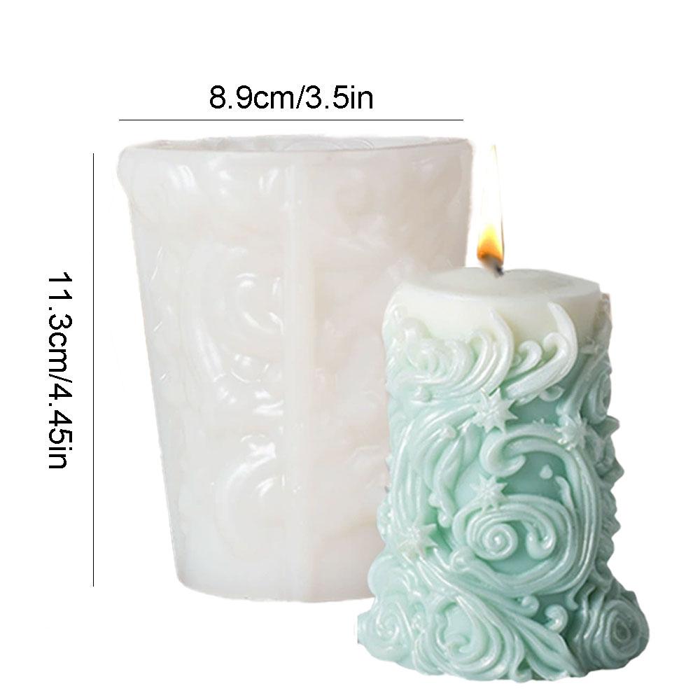 3D форма для свечи-столба, инструмент для изготовления ароматических свечей, силиконовая форма для свадебного декора, рельефный гипсовый цветок, подарки на день рождения