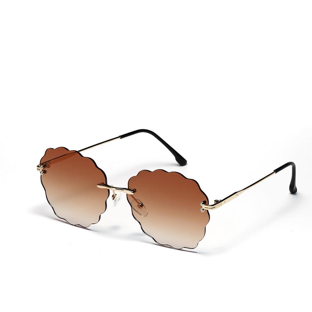 Солнцезащитные очки Cloud Rimless, женские волнистые солнцезащитные очки, мужские очки