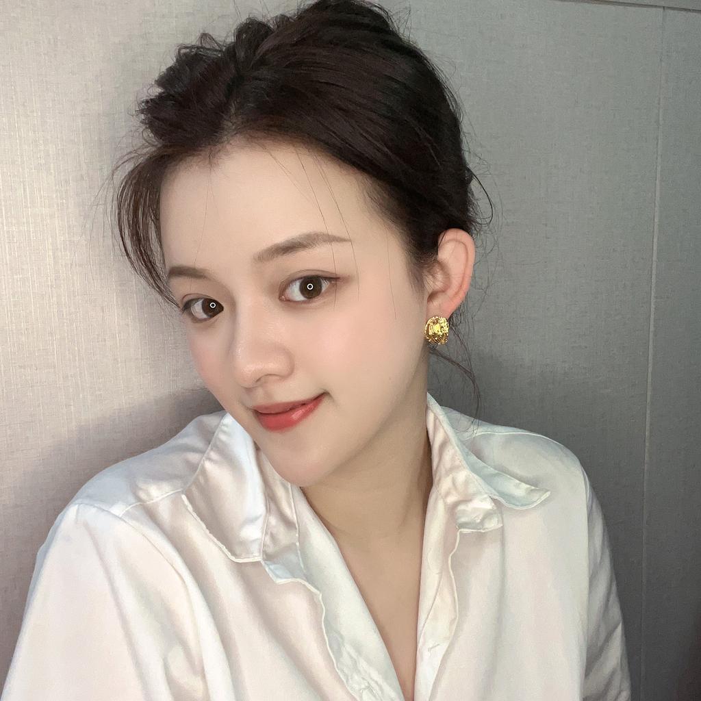 Модные универсальные серьги OL commuter, нишевые серьги с иглами из серебра 925 пробы с индивидуальной текстурой ореха