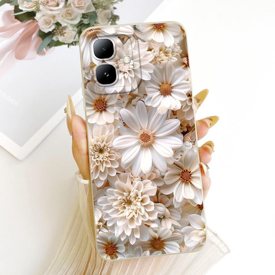 For Infinix Smart 20 2026 Cute Cat Flower Cartoon Phone Case For Infinix Smart20 X6840 X6840B Soft Silicone Covers Bumpers