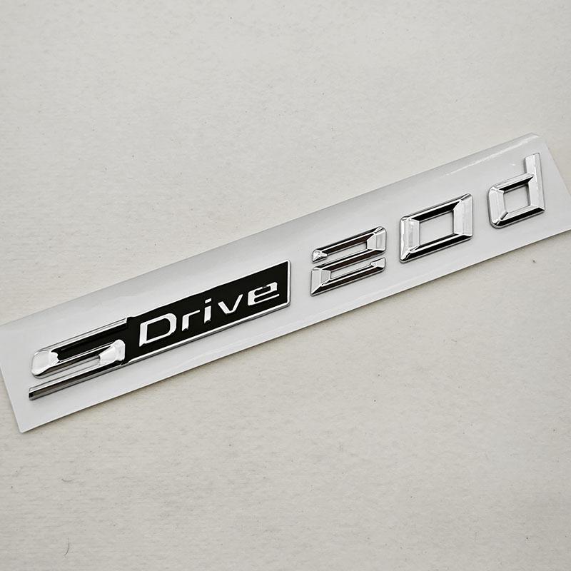 3D sDrive 18i 25d Car Emblem Badge For BMW X1 X2 X3 X4 Z4 Rear Trunk Letter Logo Gloss Black Chrome Sticker Accessories