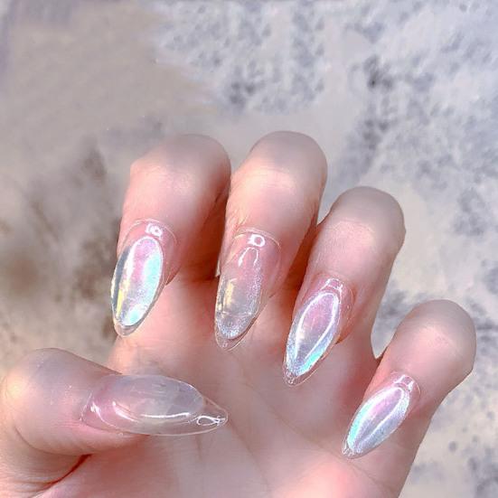 2g Nail Art Powder Fashion Decorating Nails Safe Ingredient Beauty Pearl Nail Glitter Rub Dipping Holographic Powder for Female