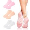 3 Pairs of Women's Silicone Moisturizing Gel Socks with Non-Slip Moisturizing Soles for Full Foot Care, Preventing Roughness and Cracked Feet (Skin, W