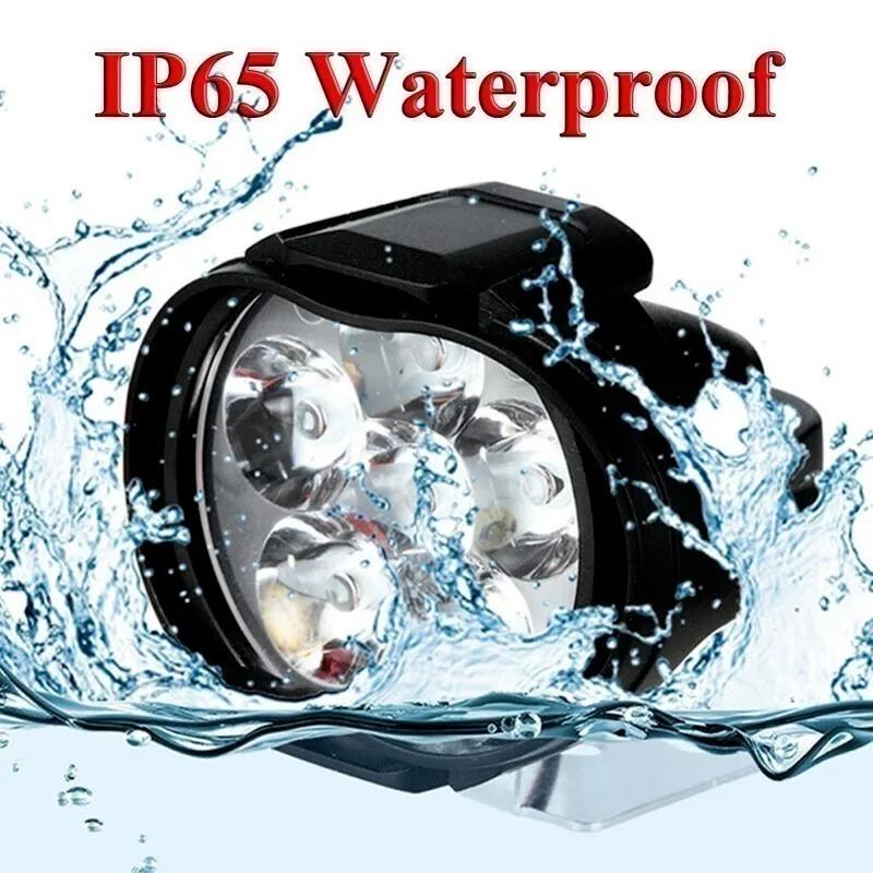6 светодиодных фар для мотоцикла, высокая яркость, вспомогательные прожекторы, скутеры, водонепроницаемые, IP65, модифицированные лампочки, переключатель фар