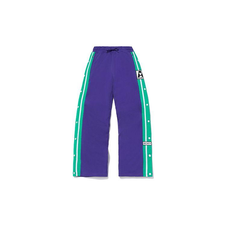 Спортивные брюки облегающего кроя из трикотажа прямого покроя от Li Ning X Disney Collaboration, серия без обуви, женские брюки, спектрально-фиолетовый, AKXQ036-4