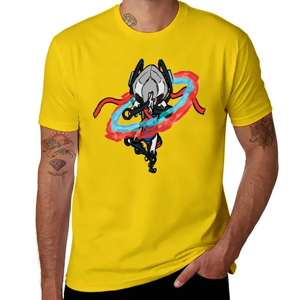 Футболка Nezha Warframe Vintage Oversize Anime Slim Fit Футболки для мужчин с коротким рукавом Vintage Mens Oversize Топы Футболки Одежда