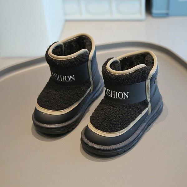 Зимние сапоги из искусственного меха для детей, толстые теплые сапоги для девочек-подростков, бархатная хлопковая обувь для детей, повседневная обувь