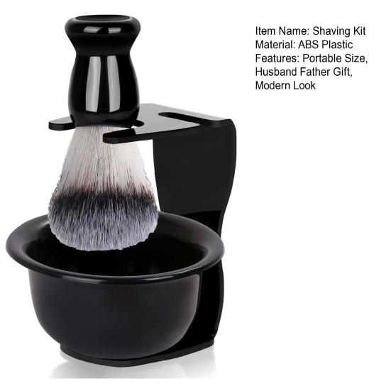 1 комплект для бритья для мужчин с бритвой, синтетической щетиной, помазком для бритья, мыльницей, подставкой, набором инструментов для влажного бритья для мужчин, подарком мужу и отцу