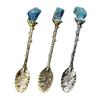 1 Pcs Spoon Vintage Carved Alloy Coffee Spoon Ice Cream Dessert Tea Dining Kitchen Accessories
