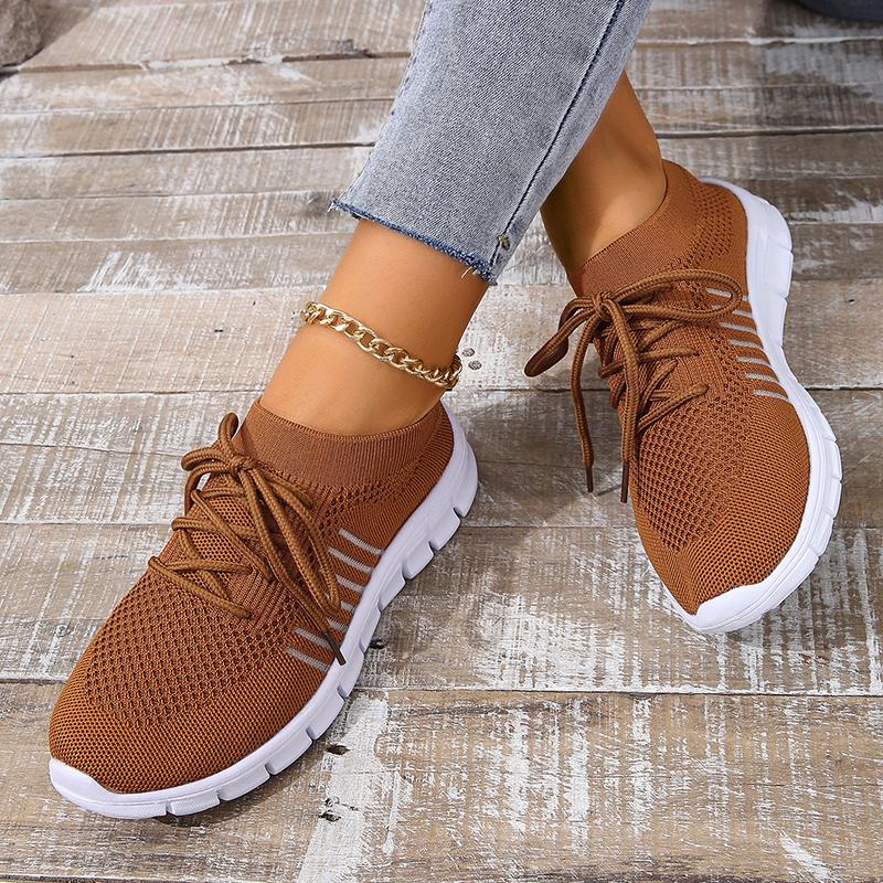 Легкие кроссовки с мягкой подошвой для женщин, осенние сетчатые дышащие сетчатые балетки, женские удобные кроссовки на шнуровке для бега, вулканизированные, женские