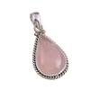 Natural Rose Quartz Gemstone Handmade 925 Solid Silver Gift Pendant 1.50" a1Y03