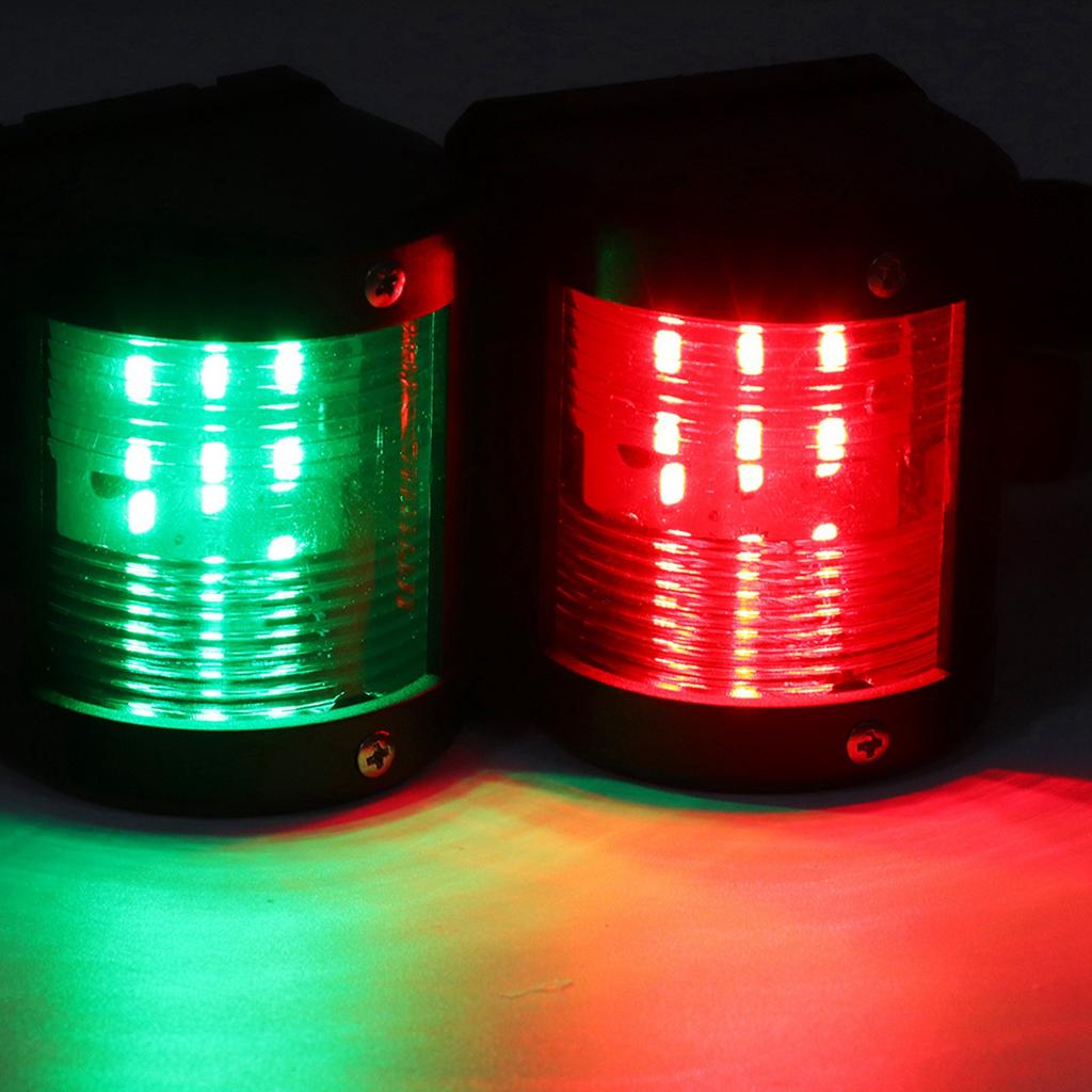 Пара сигнальных ламп IP66, красный, зеленый светодиодный навигационный сигнальный светильник для морской лодки, яхты, 12 В