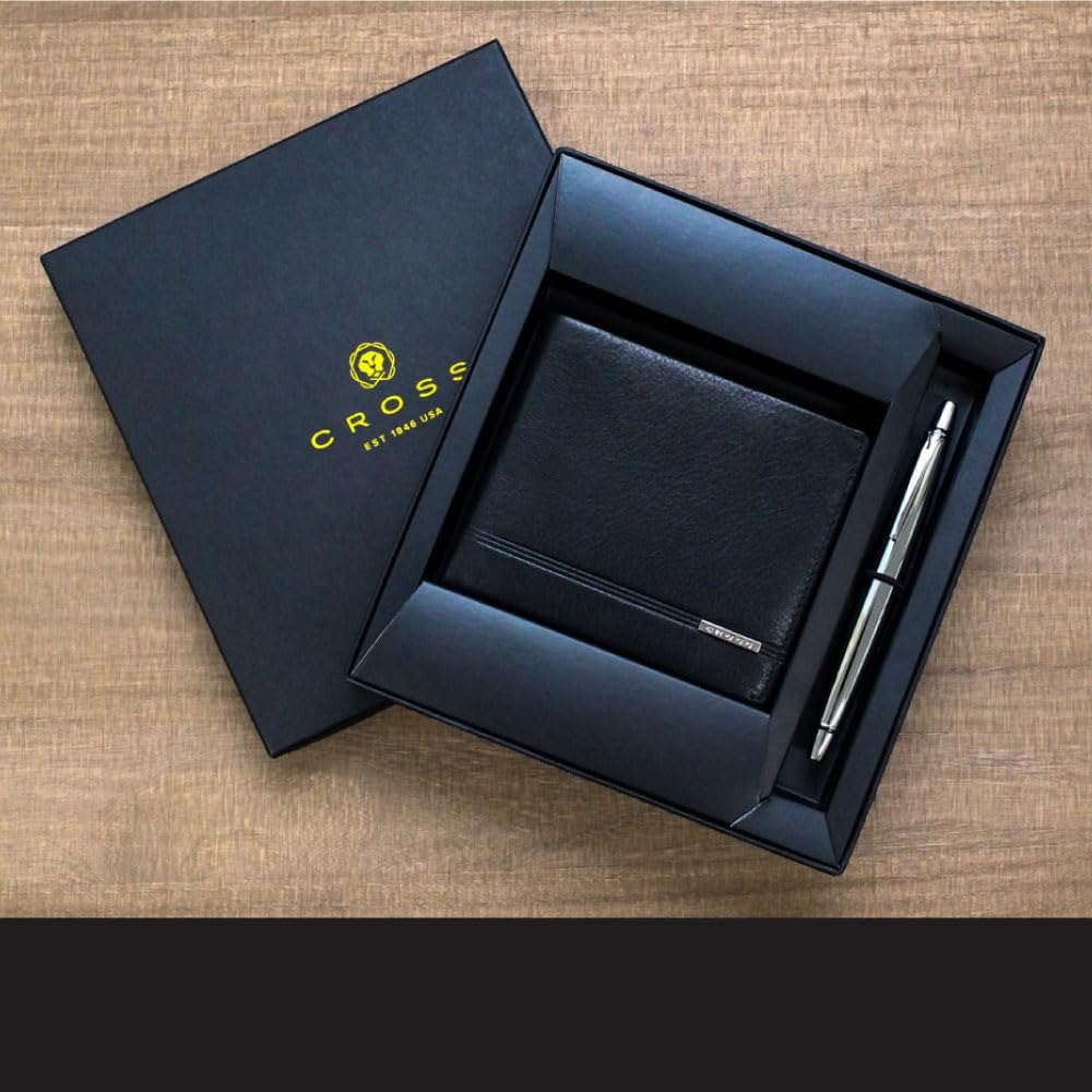 Кожаная коллекция кошелек шариковая ручка двойной кошелек тонкий компактный черный натуральная кожа устойчивая к царапинам натуральная кожа бренд роскошная ручка AGENDA