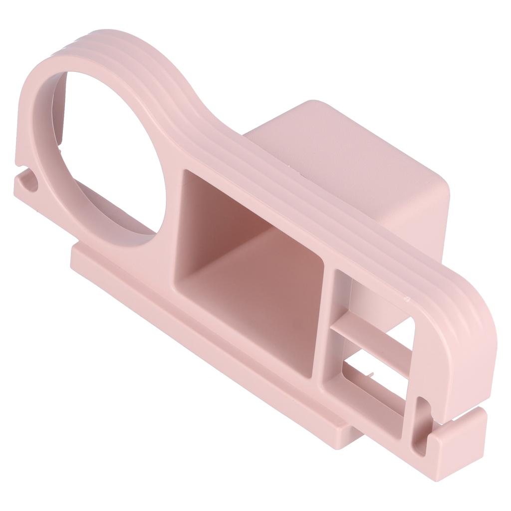 Кронштейн для фена без перфорации, держатель для вьющихся волос без помощи рук для ванной комнаты, стойка для хранения инструментов для волос, розовый