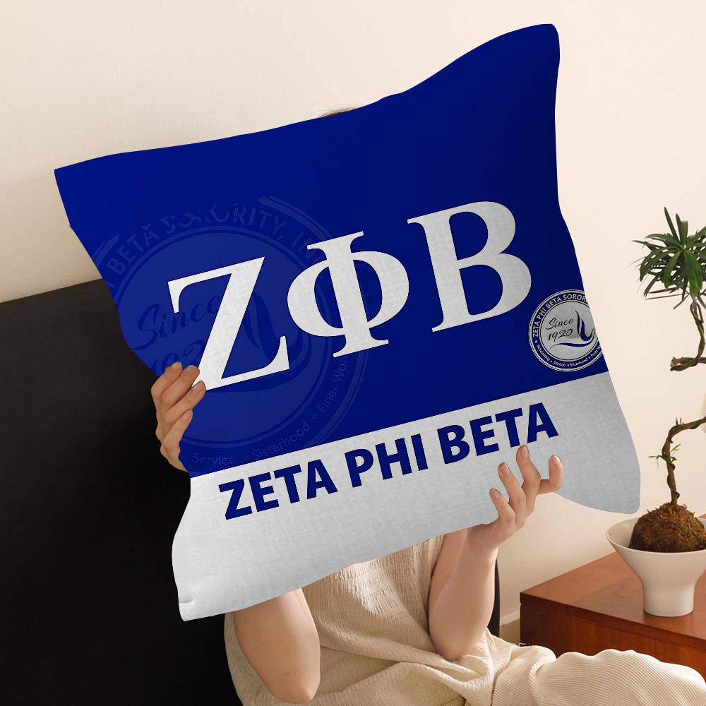 Zeta Phi Beta Sorority Cushion Cover Car Throw Pillow Case For Sofa Car Christmas Gift 40X40Cm 45X45Cm