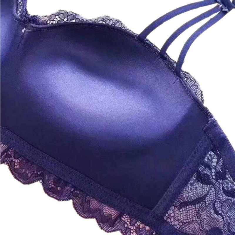 Кружевной бюстгальтер в Европе и США, собранный без стального кольца, сексуальный бюстгальтер для маленькой груди