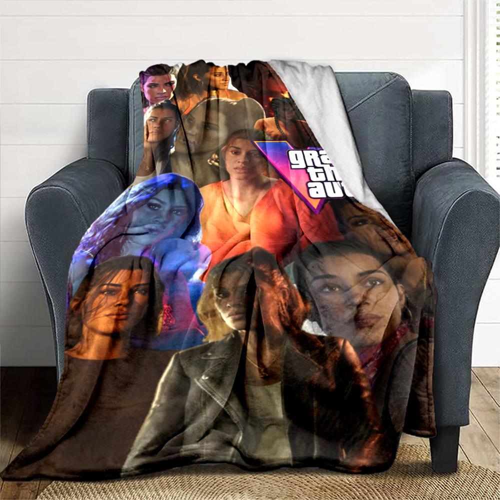 Grand Theft Auto Blanket Comfortable Great for Sofa Livingroom Bedding for All Seasons Modern Unique Gift for Family and Friends Camping