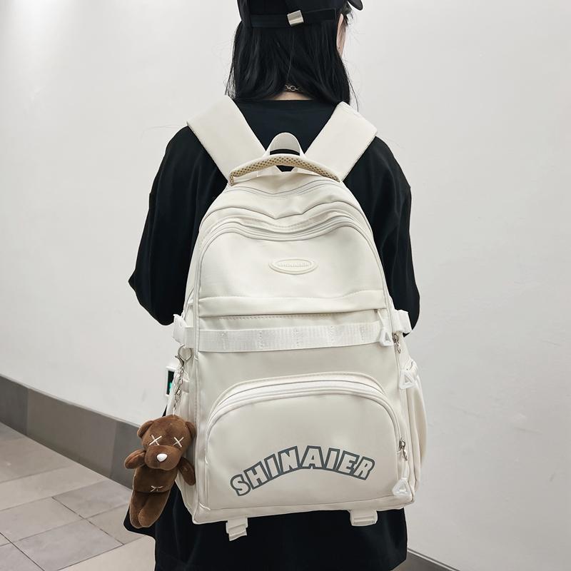 Рюкзак для ученика средней школы, женский нейлоновый рюкзак, мужской рюкзак с принтом в виде букв