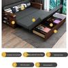 Simple Modern Solid Wood Foldable Sofa Bed - Single or Double for Small Apartments