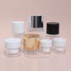 1Pcs Plastic Cream Jar With White Liner Cream /Lotion Bottle Cosmetic Container Refillable Bottles With Spoon