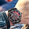 SVJ Brand Wheel Hub Watch Men 360° Rotating Three-dimensional Hollowed Out Car Modification Table Conceptual Luminous Watch
