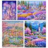 Серия 'Пейзаж' Полный 9CT 4 Нити DIY Штампованный Вышивка Крестом Искусство и Поделки Наборы Большой Размер для Новичков Взрослых Домашний Декор