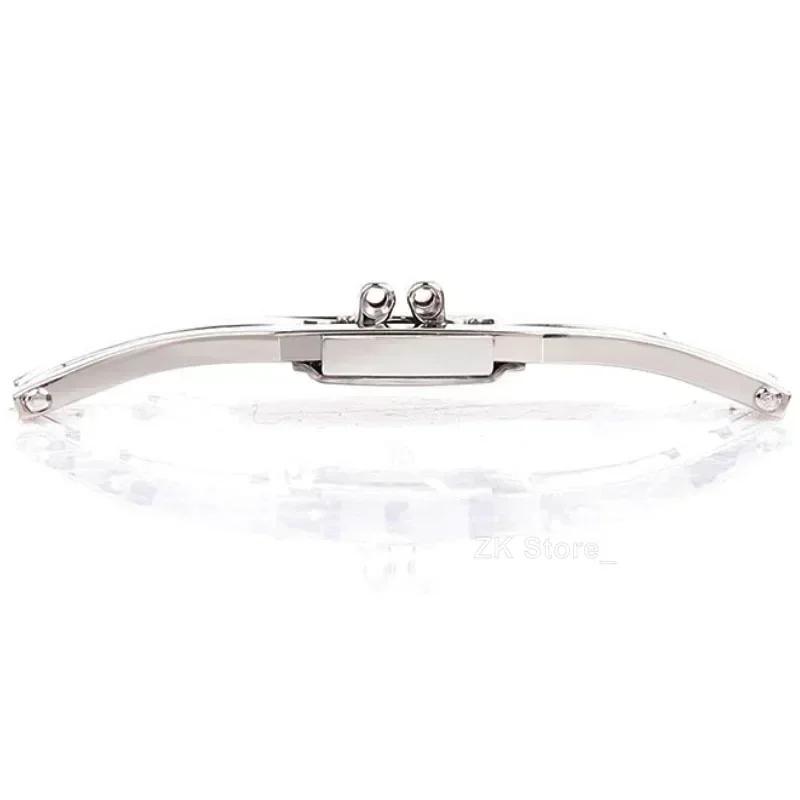 4 мм 5 мм 6 мм Застежка для часов из нержавеющей стали Двойная кнопочная застежка-бабочка Ремешки для часов Серебристая пряжка для мужчин женщин Роскошные кнопочные аксессуары