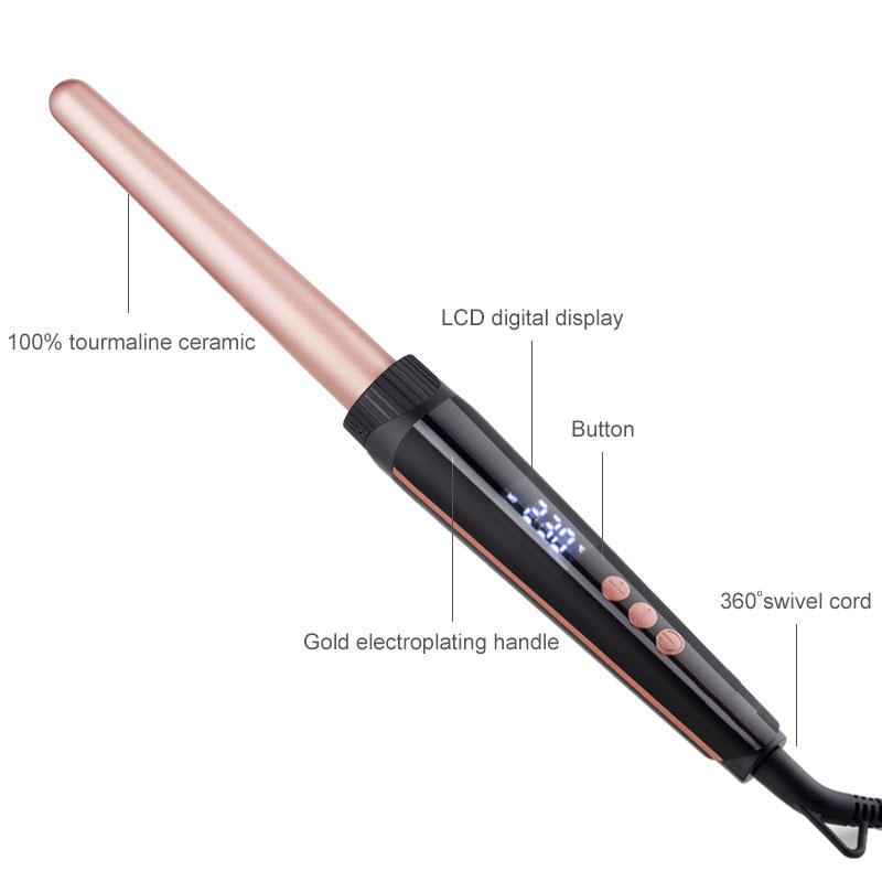 4 In 1 Multifunctional Automatic Hair Curling Iron with Interchangeable Head Accessories and Styling Straightening Comb