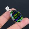 Подвеска из натурального радужного пламени с аммолитом, серебро 925 пробы, драгоценный камень овальной формы, серебряная подвеска ручной работы, ювелирные изделия для нее / него
