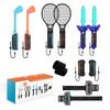 JOYTORN Sports Game Accessories Bundle for Nintendo Switch 2 Family Sports Party Pack with Tennis Golf Leg and Grip 12-in-1 (2025), Racket, Club,