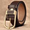 Retro Belt Men's Genuine Leather Belt Middle Aged and Young People Versatile Pin Buckle Casual Simple Belt New
