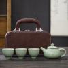Simple Travel Tea Set Portable Outdoor Kung Fu Tea Set Ceramic Tea Set Business Express Cup Gift