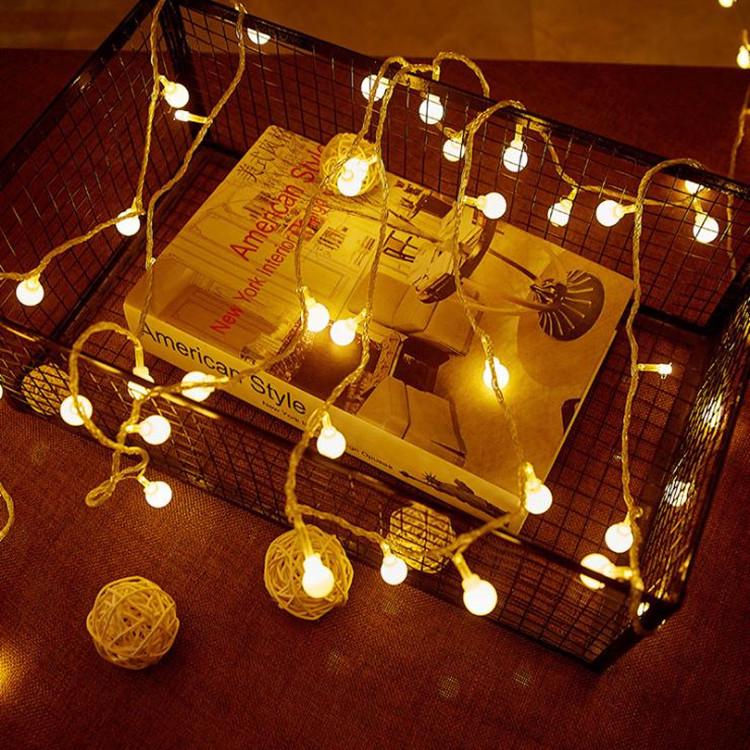 USB Battery Powered LED Fairy String Lights - Remote Control, Flashing Round Ball, Outdoor Decoration, Christmas Holiday.