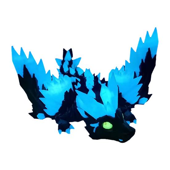 3D Printed Dragon Figurine Glow-in-the-dark Flying Dragon Fidget Toy with Movable Joints Luminous Articulated Dragon Decoration Ornament