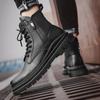 Новые роскошные брендовые мужские уличные ботинки, мотоциклетные ботинки с круглым носком, повседневные кожаные ботинки для мужчин, ботильоны, мужские ботинки