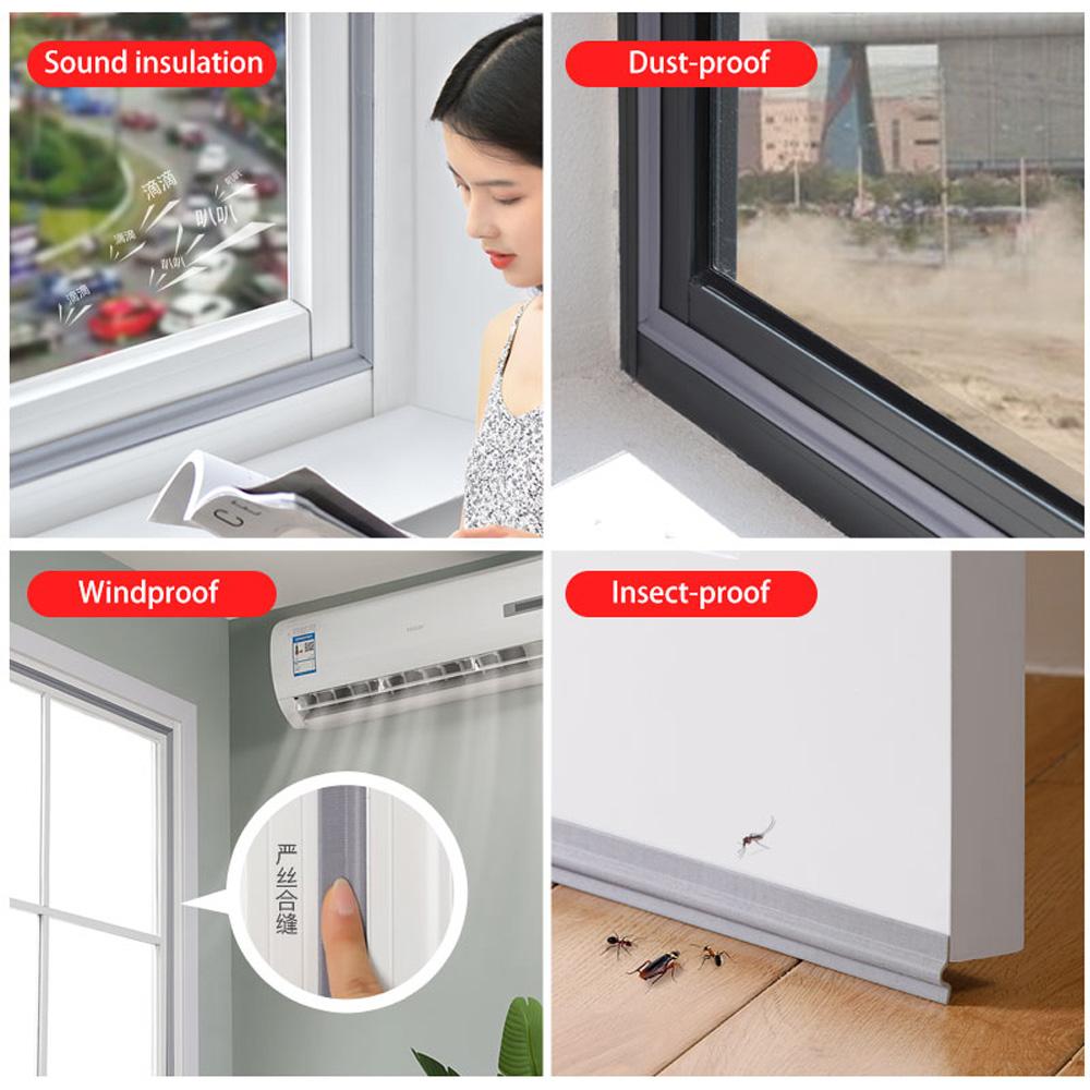 Door Seal For Sliding Window Windproof Window Sealing Strip Sealer Self Adhesive Tape Dust Stopper