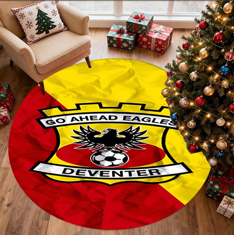 Go Ahead Eagles Pattern Round Rug, Indoor/Outdoor Mat, for Picnic, Gameroom, Bedroom, Office, Living Room, Home Decor Carpet, Birthday Gift
