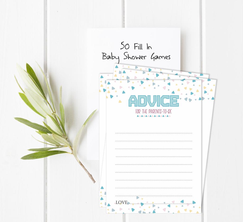 Inkdotpot Gender Reveal Baby Shower Game Set Of 50 BabyA AlphabetA ABCA Game Ita s A Boy Ita s A Girl Party