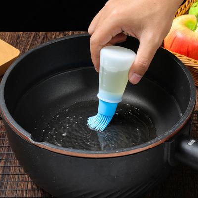 Масляная щетка Пищевая Удобная силиконовая портативная бутылка с защитой от утечек с щеткой Оборудование для гриля на открытом воздухе Ежедневное использование