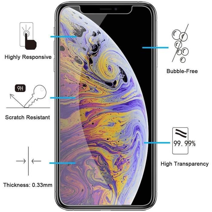 SET OF 10 Tempered Glass for iPhone 11 PRO MAX, Screen Protector Film