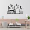 Кованая ваза Настенное искусство Минималистичный металлический силуэт Декор для дома