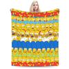S-Simpsons Cartoon Background Throw Blanket Comfortable Novelty Blankets For Sofa Home Travel Office Flannel Bedspread Bed Cover