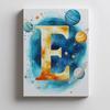Kosmiczna Litera E - Plakat Dekoracyjny Do Pokoju Dziecięcego Kosmiczna Litera E - Plakat Dekoracyjny Do Pokoju Dziecięcego, 30X40 Cm, Rama Aluminiowa