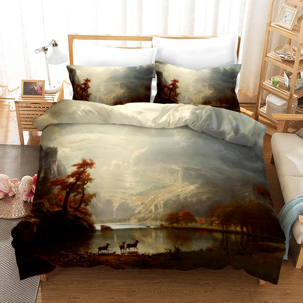 Пододеяльник с рисунком маслом и принтом «Звездная ночь» из микрофибры, пододеяльник размера Queen/King/Full/Twin для детей, женщин и мальчиков