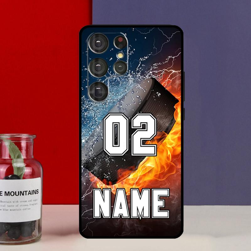 ПЕРСОНАЛИЗИРОВАННЫЙ ЧЕХОЛ с номером и именем для Samsung Galaxy S20 FE S21 FE S22 S23 Ultra Note 20 10 S8 S9 S10 Plus - Хоккейный БАСКЕТБОЛЬНЫЙ