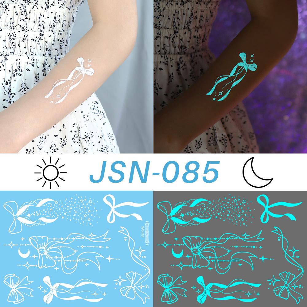 Rikaron Luminous White Henna Mandala & Butterfly Tattoo Stickers - Waterproof.