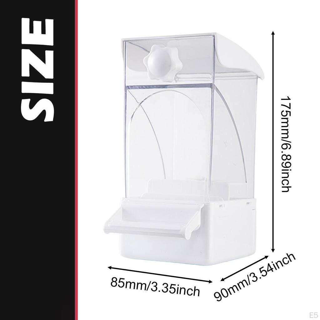 Автоматическая кормушка для птичьей клетки с большим контейнером для хранения и миской для волнистых попугайчиков, канареек