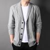 Autumn and Winter Thickened Casual Sweater Men's Knitted Sweater Jacket, Retro V-neck Men's Knitted Cardigan Men's Clothing