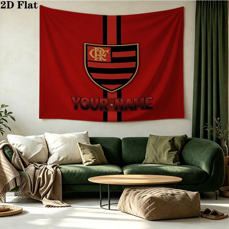 Custom Name Flamengo Printed Tapestry – Wall Hanging for Bedrooms, Dorms, and Home Decor