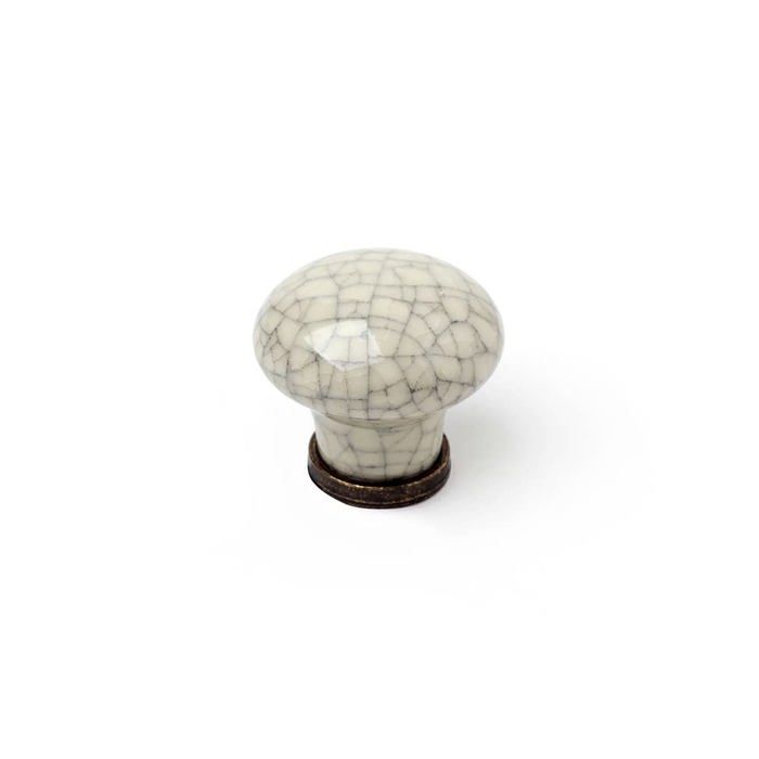 Bouton De Meuble - Rei - MOD.818 - Porcelaine - 30 Mm - Lot De 2 Unités